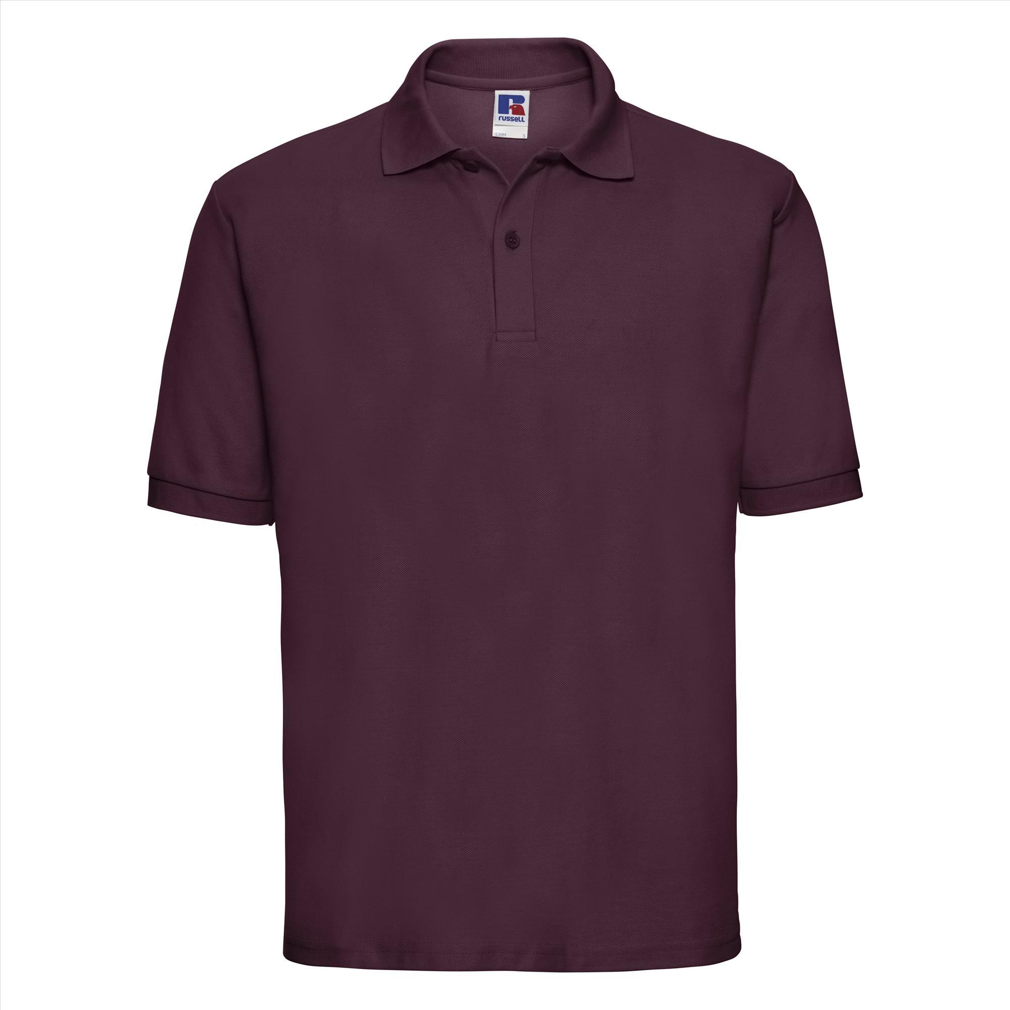 Heren polo bordeaux perfect voor bedrukking te personaliseren