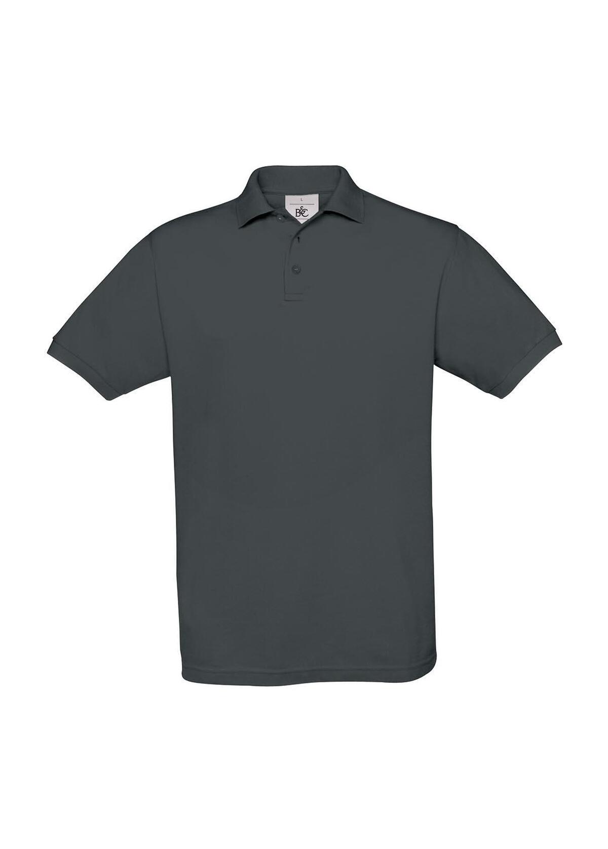 Heren Polo donkergrijs korte mouw poloshirts personaliseren