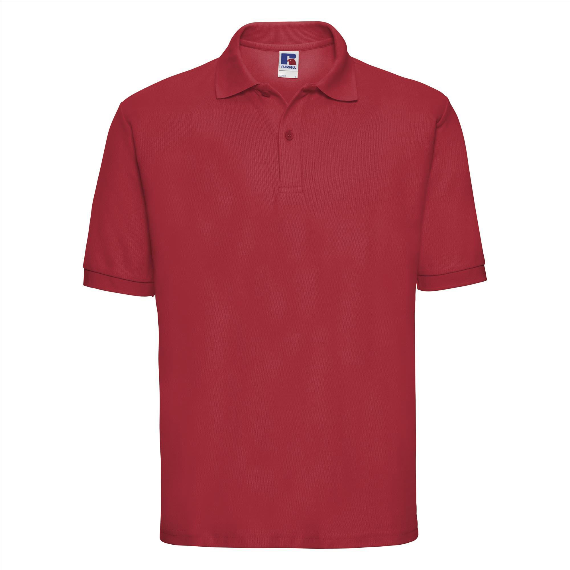 Heren polo helder rood perfect voor bedrukking te personaliseren