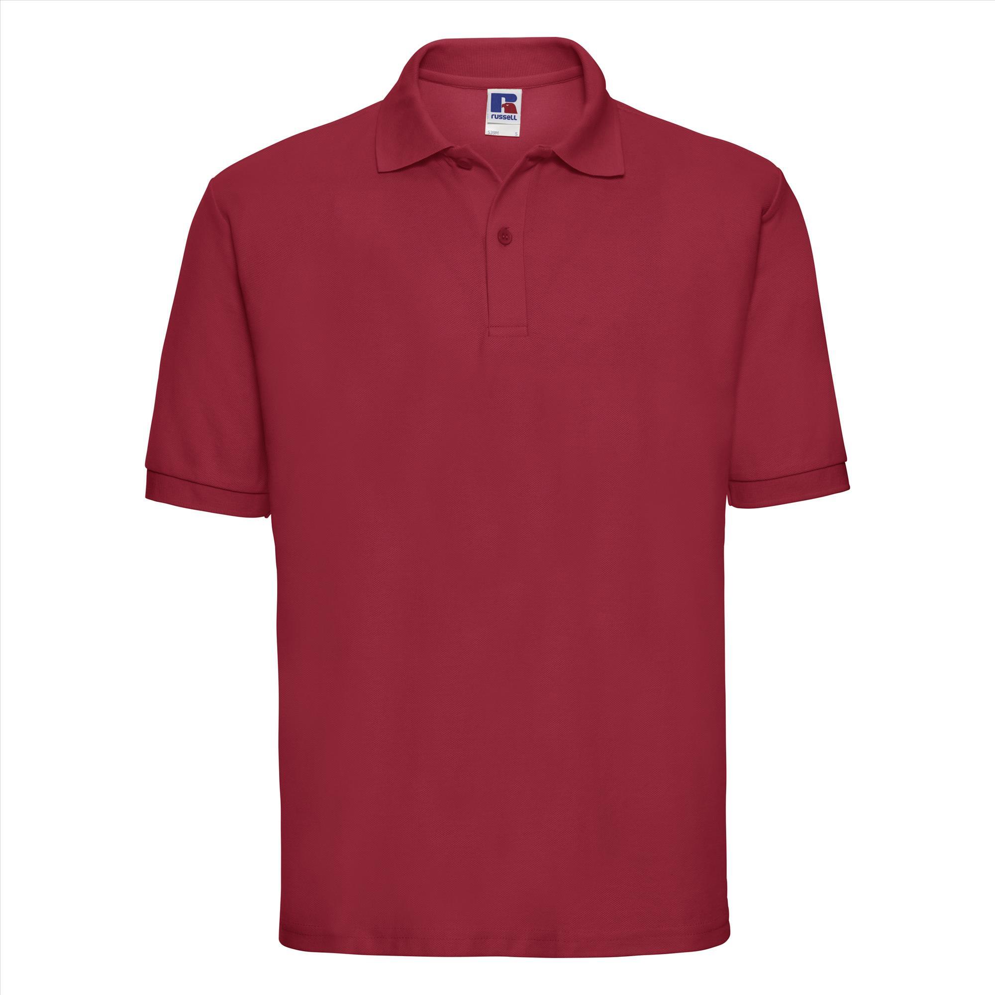 Heren polo rood perfect voor bedrukking te personaliseren