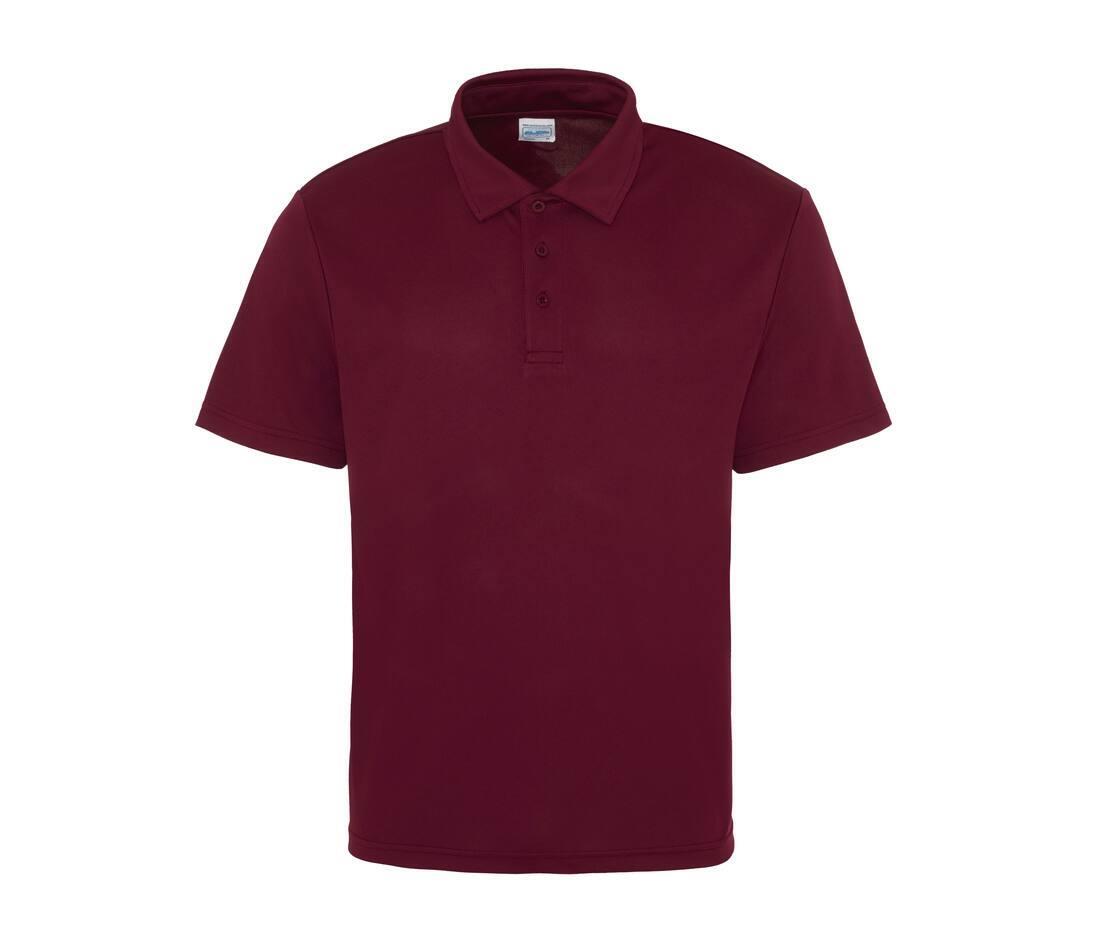 Heren polo sport shirtje bordeaux bedrukbaar te personaliseren