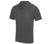 Heren polo sport shirtje charcoal bedrukbaar te personaliseren