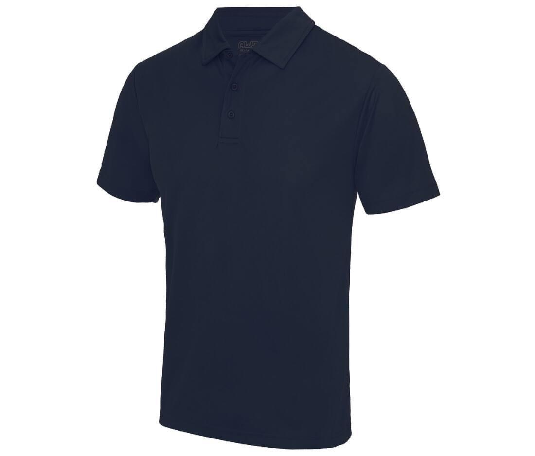 Heren polo sport shirtje donkerblauw bedrukbaar te personaliseren