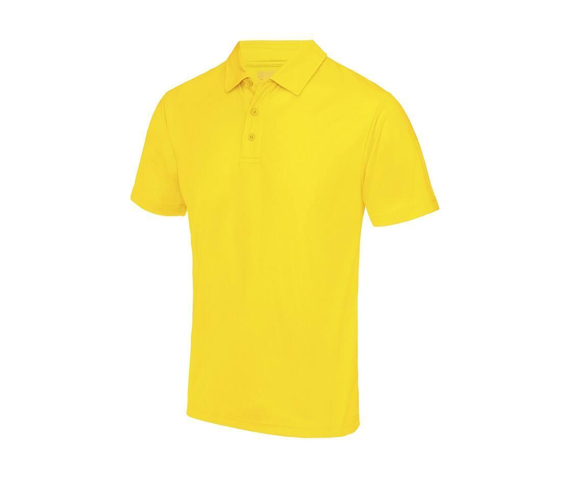 Heren polo sport shirtje geel bedrukbaar te personaliseren