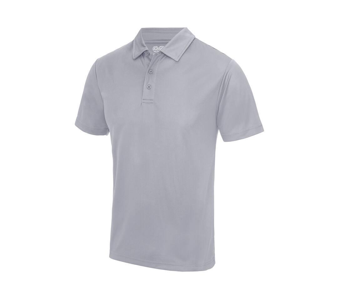 Heren polo sport shirtje heide grijs bedrukbaar te personaliseren