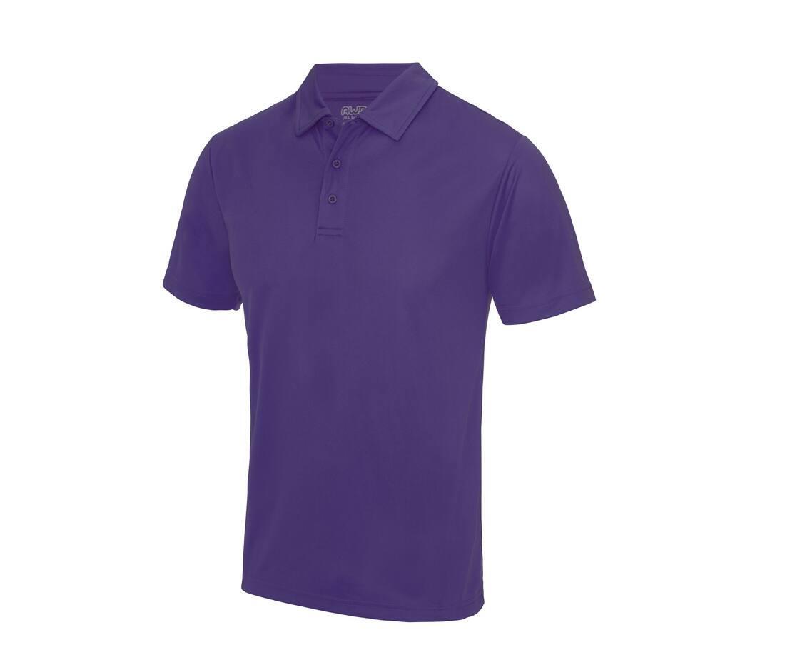 Heren polo sport shirtje paars bedrukbaar te personaliseren