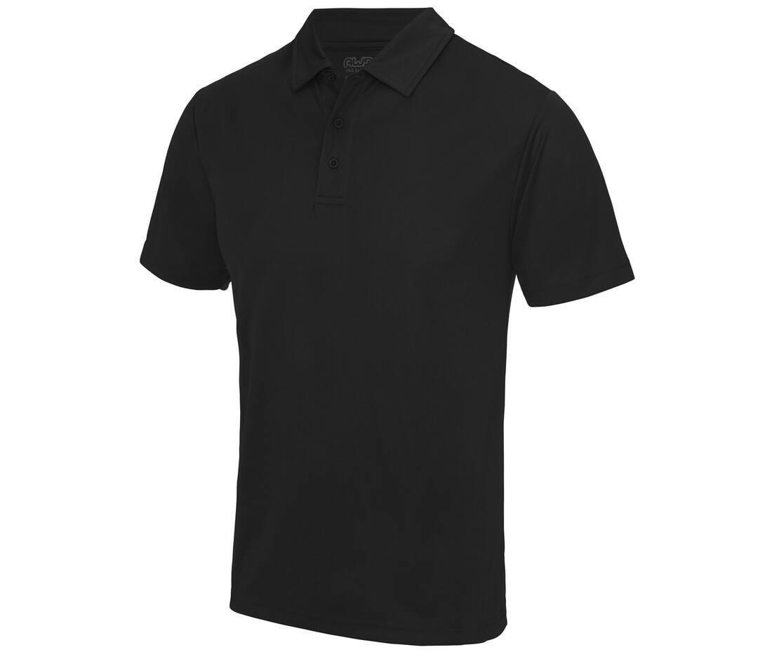Heren polo sport shirtje zwart bedrukbaar te personaliseren