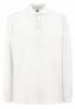 Heren Polo wit lange mouw te personaliseren