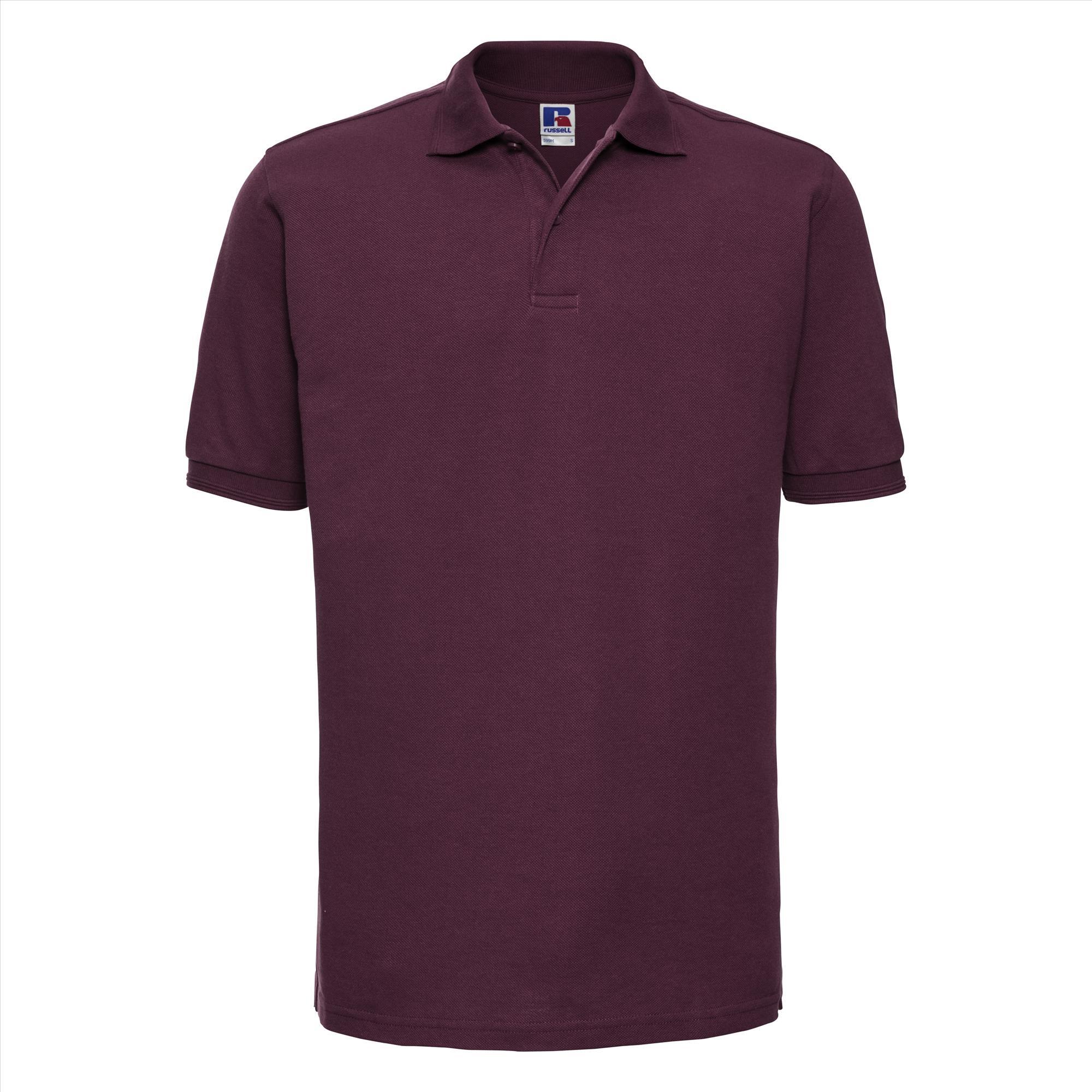 Heren polo workwear bordeaux perfect voor zwaar werk te personaliseren bedrukken met logo