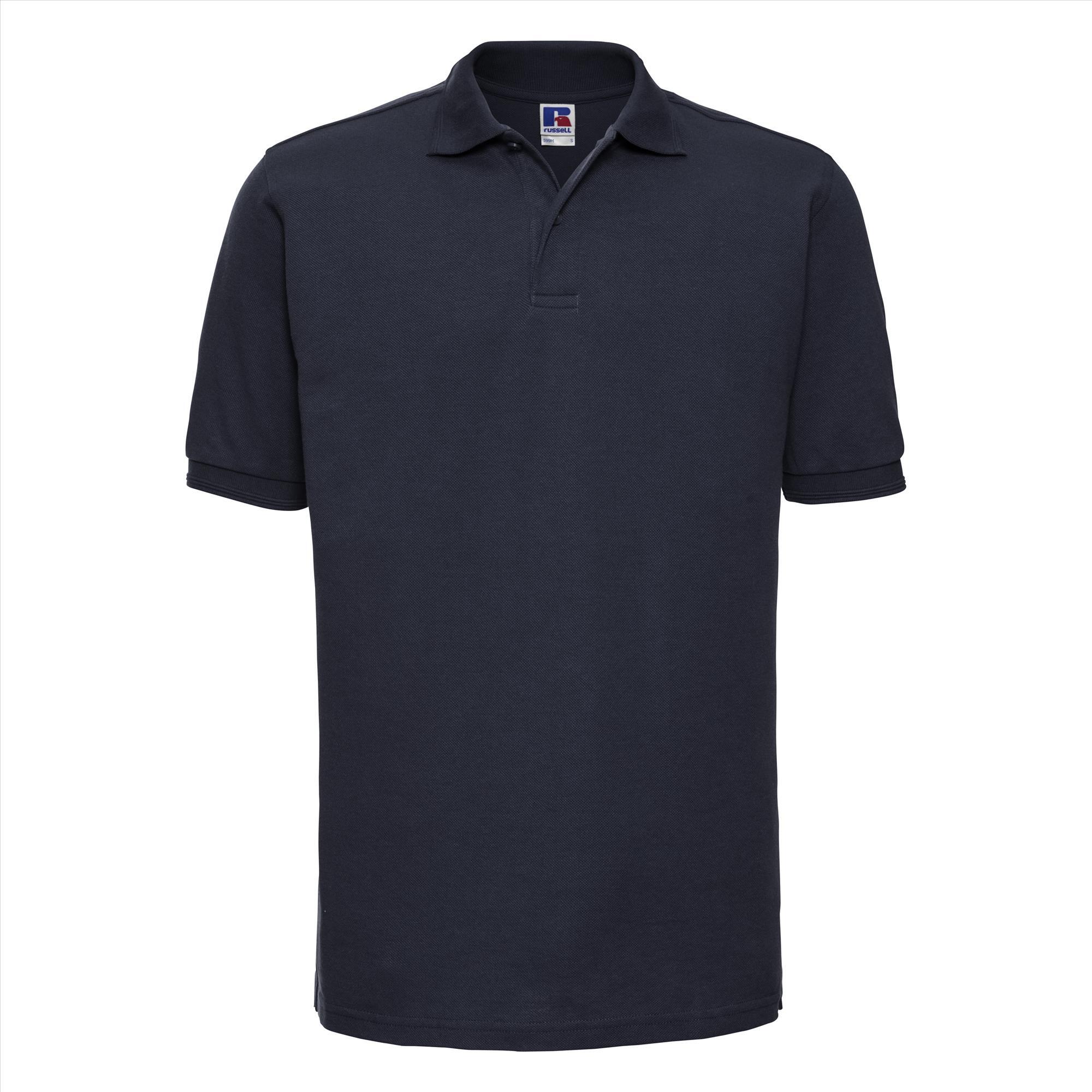 Heren polo workwear donkerblauw perfect voor zwaar werk te personaliseren bedrukken met logo