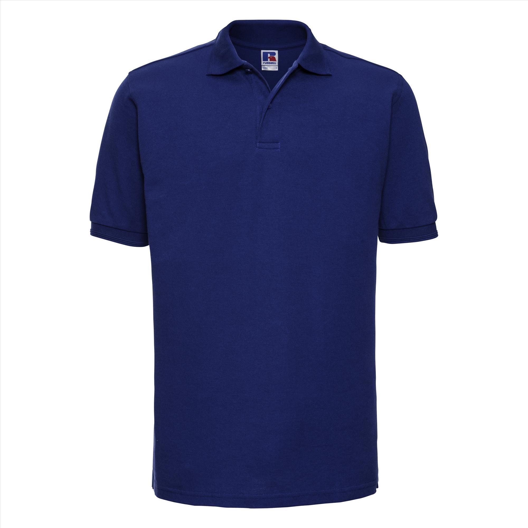 Heren polo workwear royal blauw perfect voor zwaar werk te personaliseren bedrukken met logo