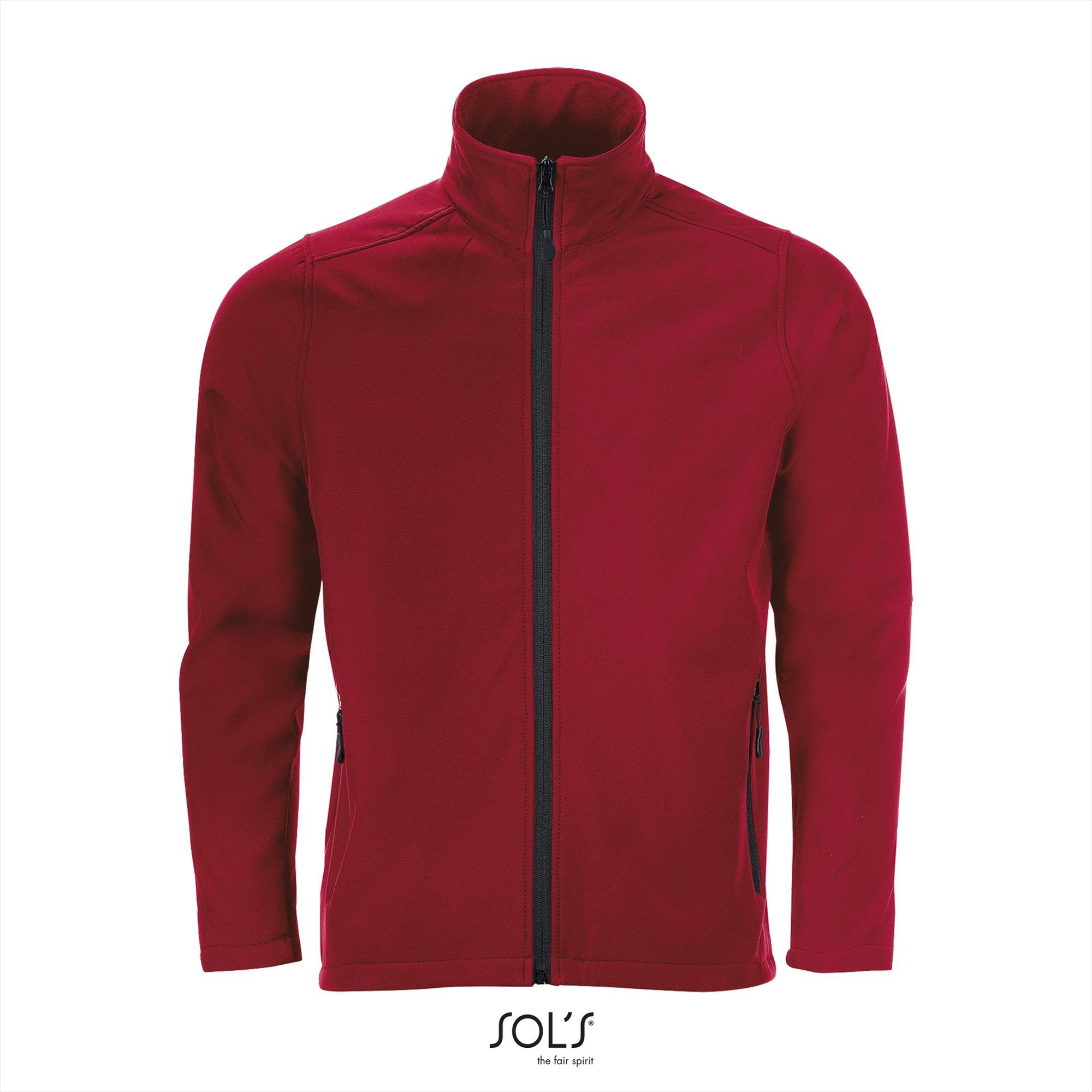 Heren softshell jas peper rood