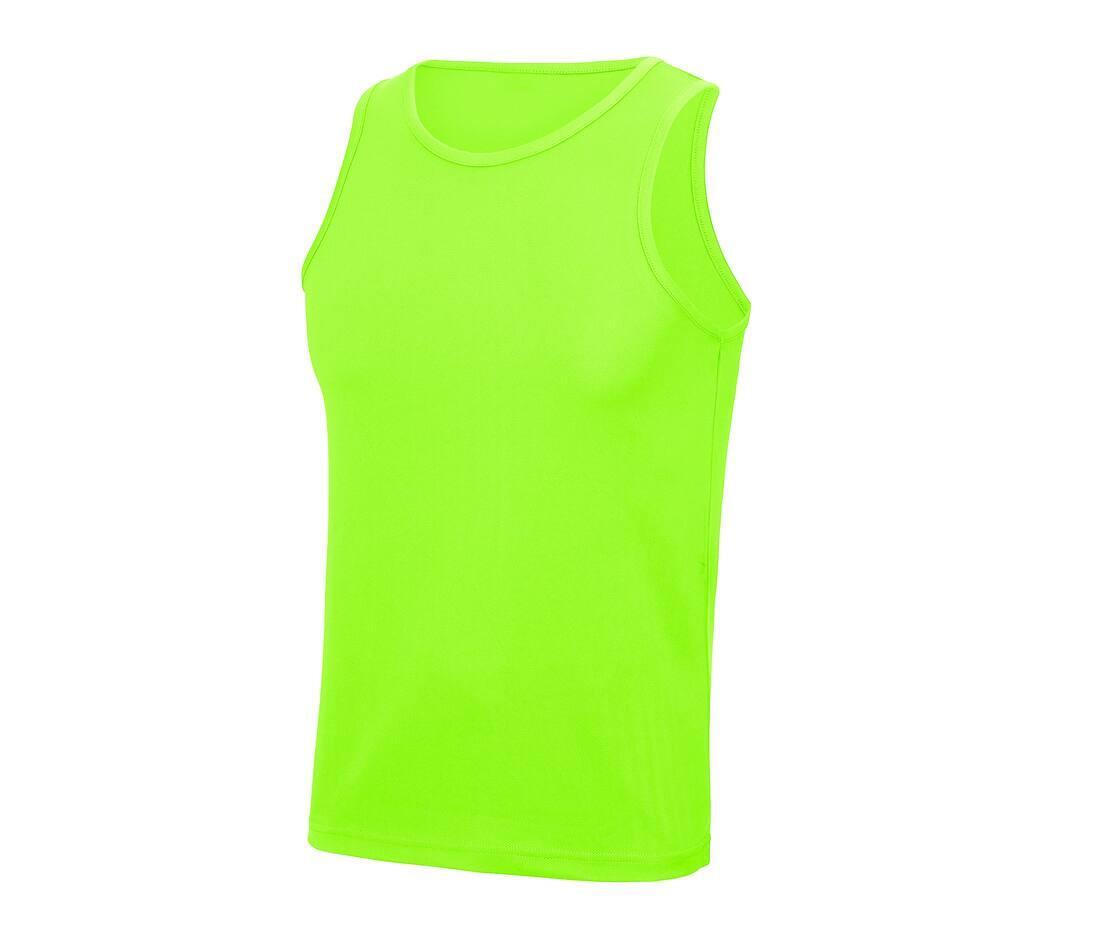 Heren sport shirtje groen zonder mouwen te personaliseren bedrukbaar