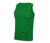 Heren sport shirtje kermitgroen zonder mouwen te personaliseren bedrukbaar