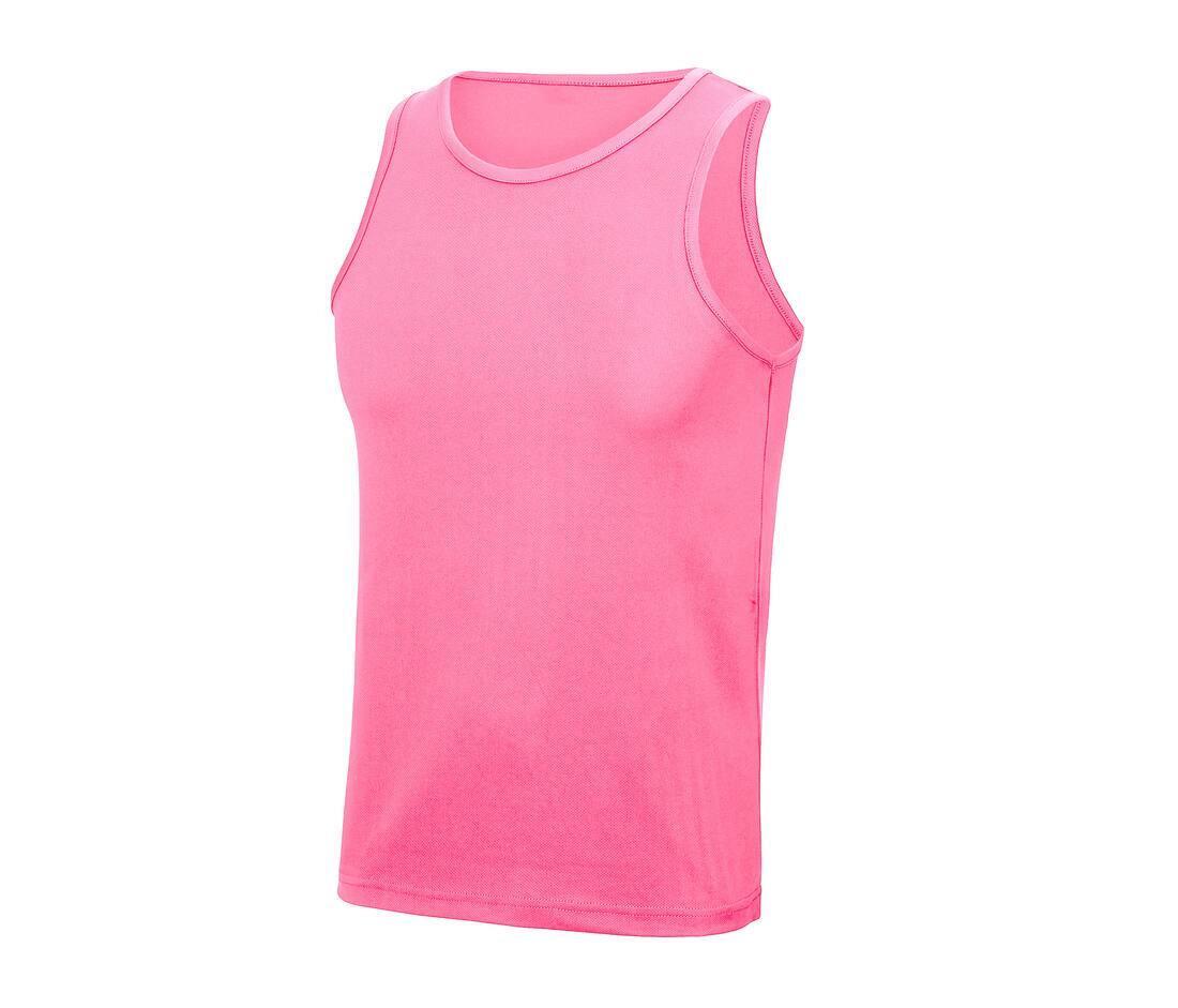 Heren sport shirtje roze zonder mouwen te personaliseren bedrukbaar