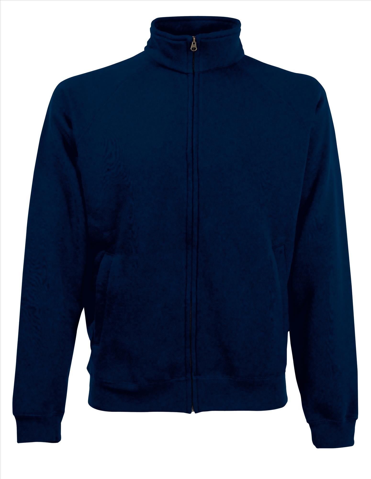 Heren sweater diep Marine blauw personaliseren met eigen bedrijfslogo foto tekst