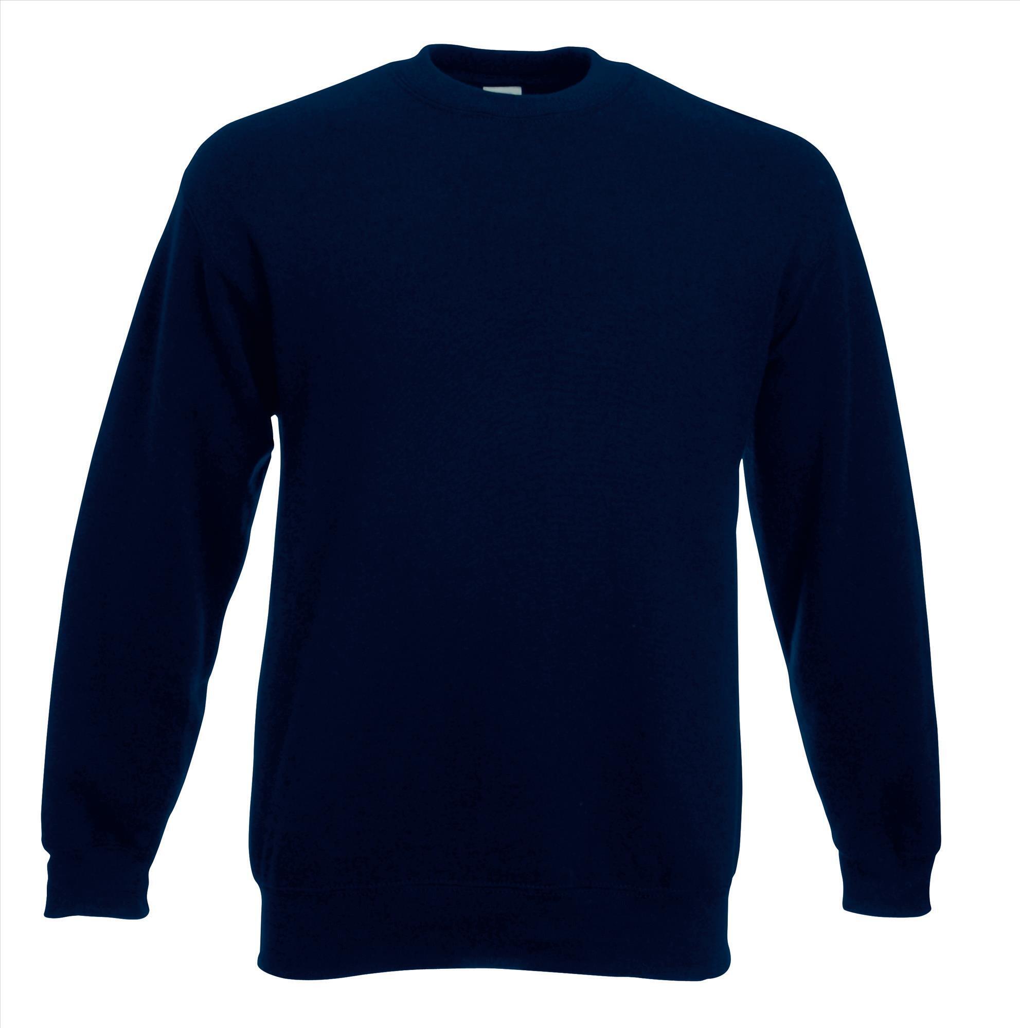 Heren Sweater diep Marine blauw te personaliseren