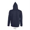 foto 2 Heren sweater donkerblauw met rits en een gevoerde capuchon