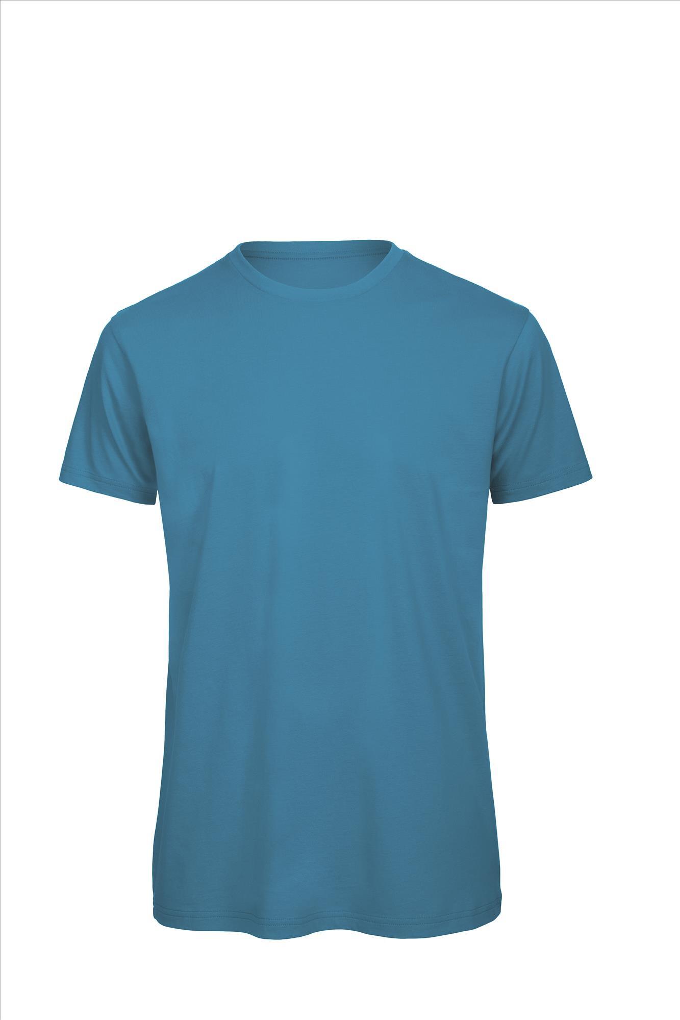 Heren T-shirt blauw te personaliseren bedrukbaar duurzaam shirt