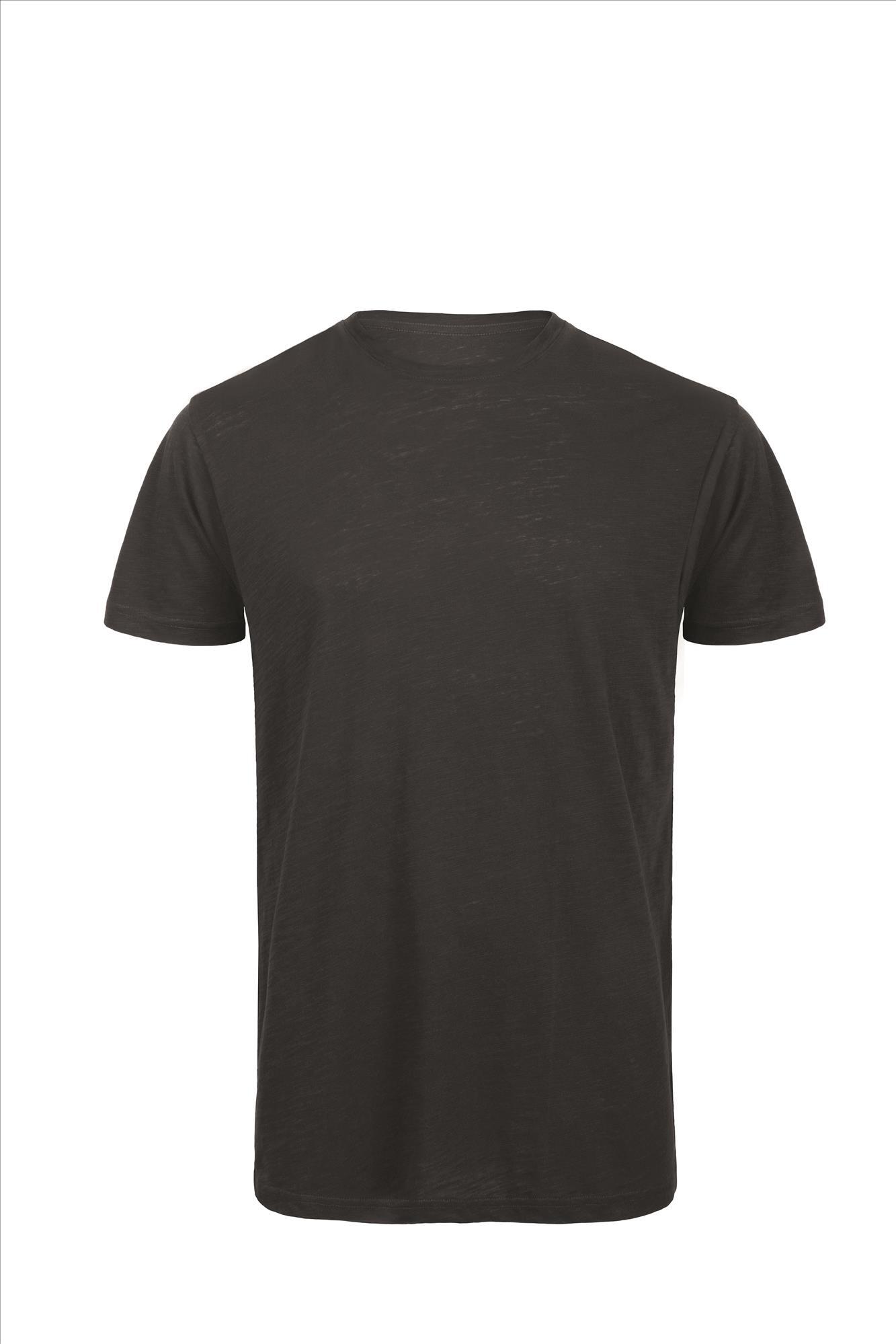 Heren T-shirt chic black korte mouw luxe biokwaliteit te personaliseren
