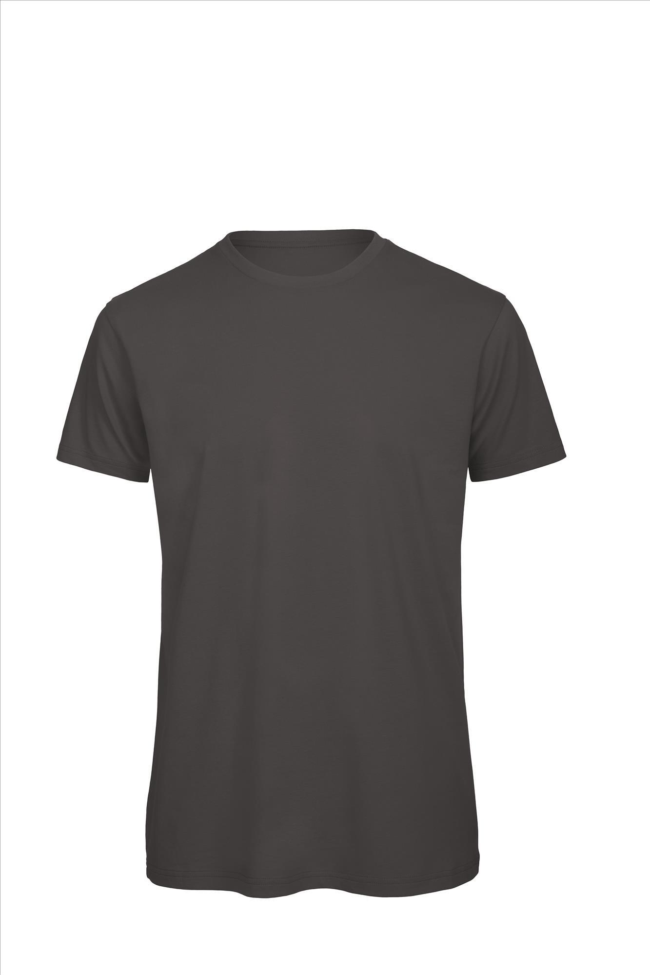 Heren T-shirt donkergrijs te personaliseren bedrukbaar duurzaam shirt