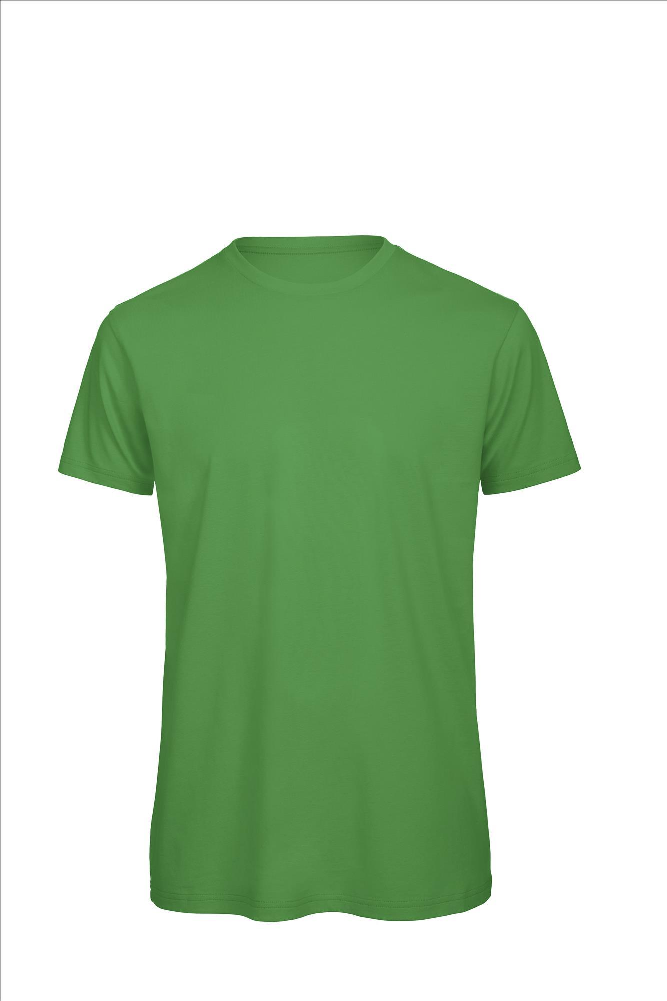 Heren T-shirt groen te personaliseren bedrukbaar duurzaam shirt