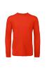 Heren T-shirt met lange mouwen vuurrood te personaliseren bedrukbaar