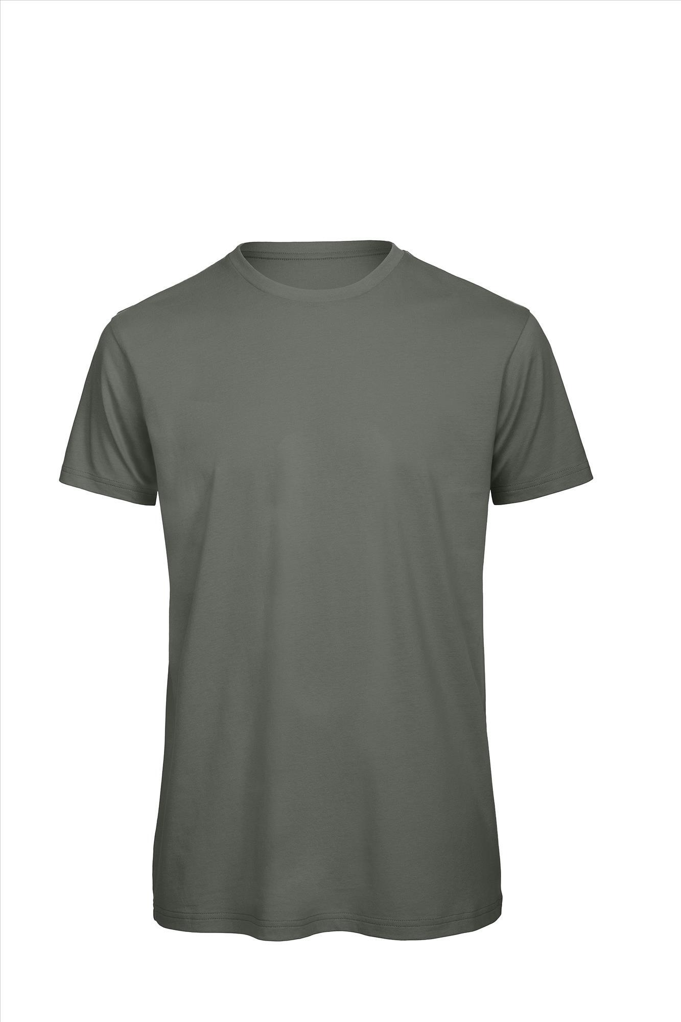 Heren T-shirt millennial khaki te personaliseren bedrukbaar duurzaam shirt