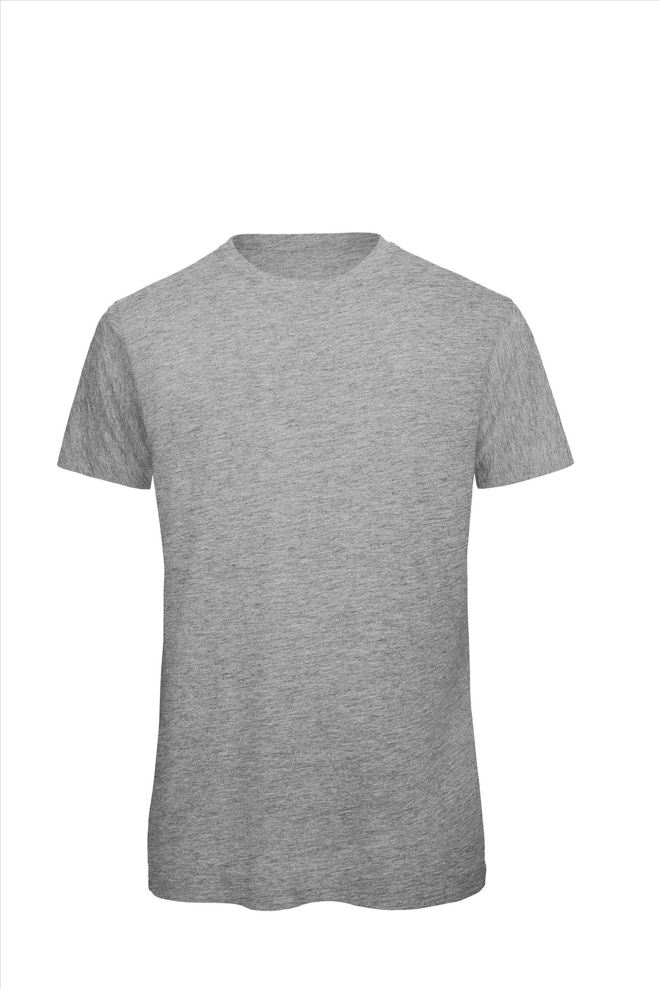 Heren T-shirt sport grijs te personaliseren bedrukbaar duurzaam shirt