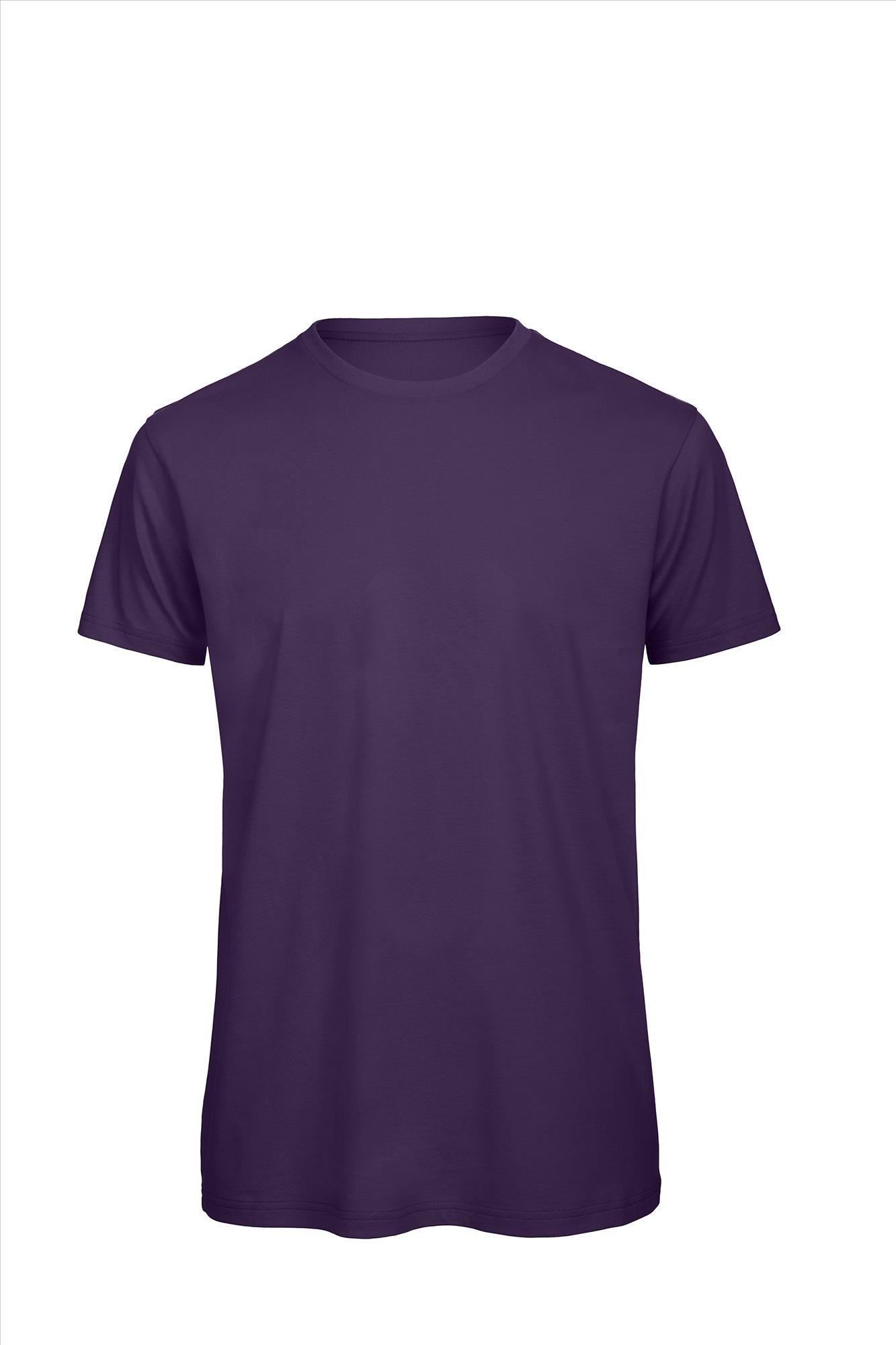 Heren T-shirt urban paars te personaliseren bedrukbaar duurzaam shirt