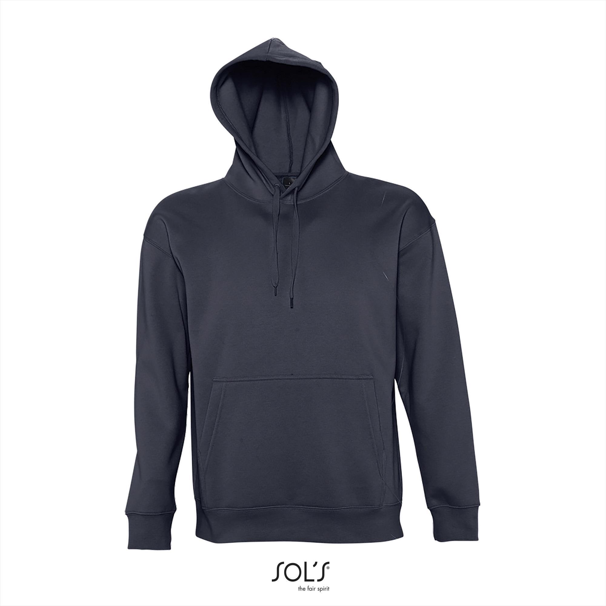 Hooded sweatshirt voor hem donkerblauw te personaliseren