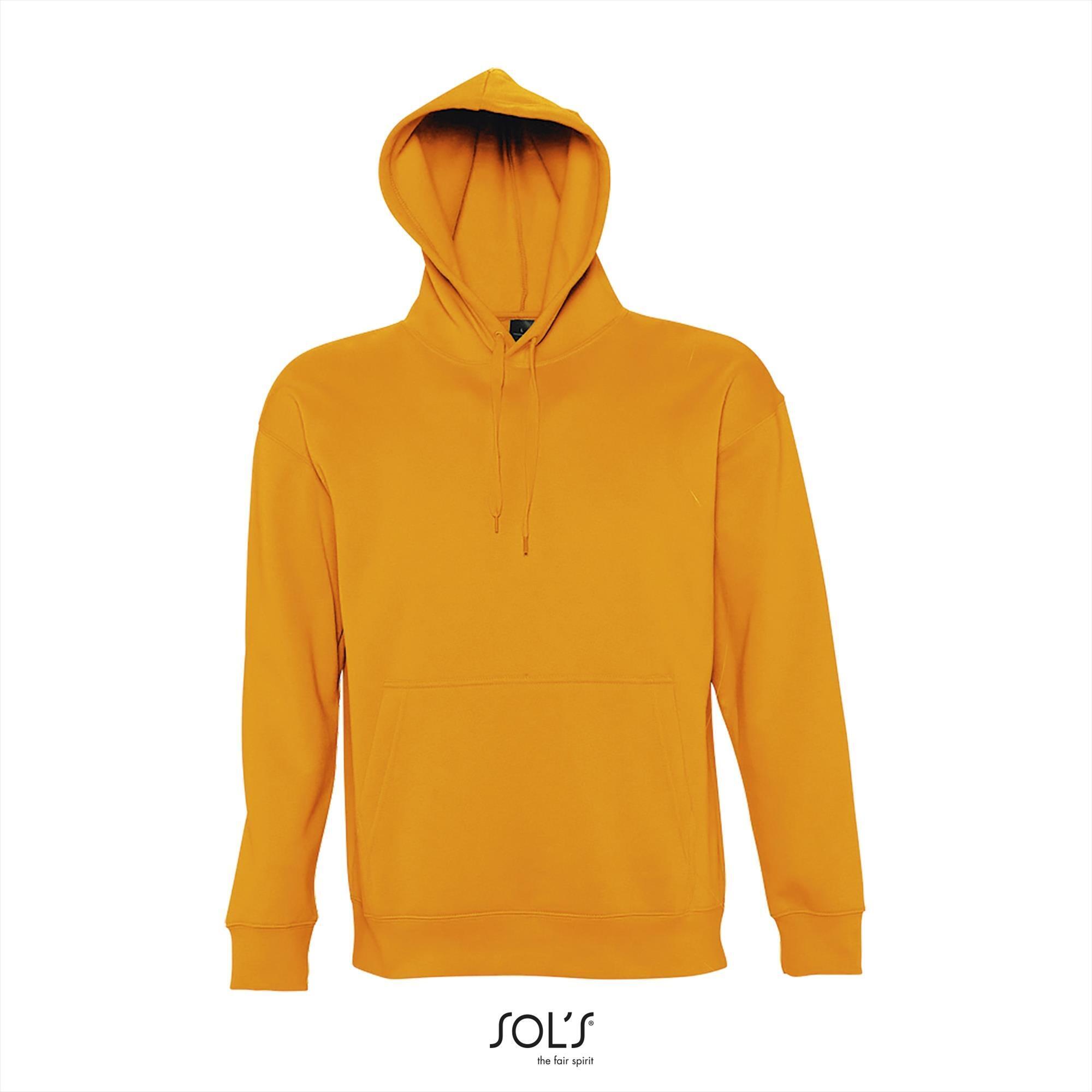 Hooded sweatshirt voor hem oranje te personaliseren