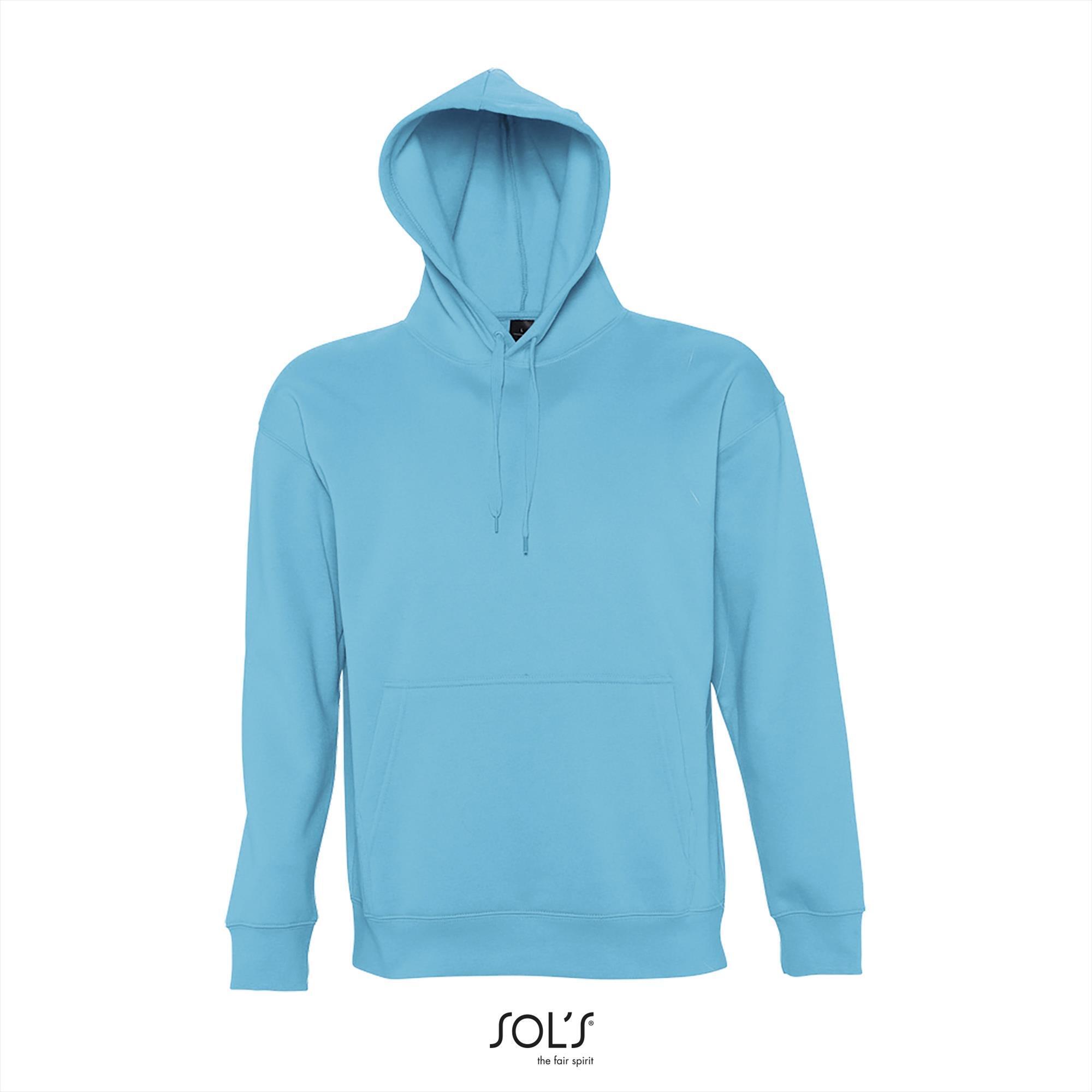 Hooded sweatshirt voor hem turquoise te personaliseren