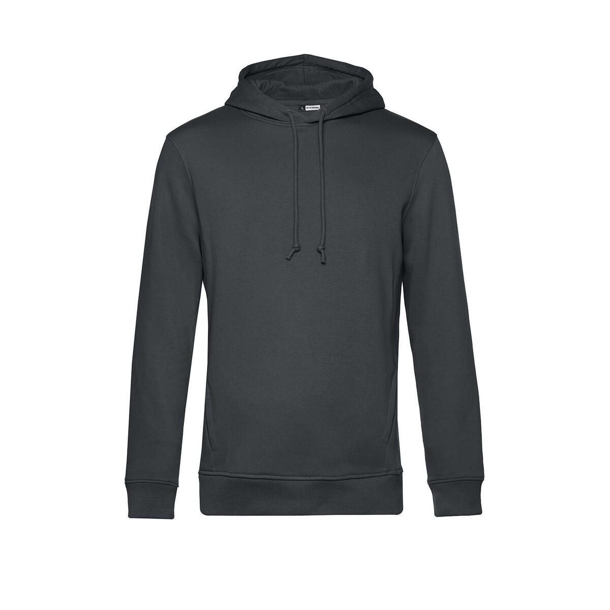 Hoodie voor heren asphalt bedrukbaar te personaliseren