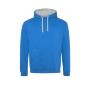 Hoodie voor Heren blauw met grijs perfect voor bedrukking met foto, logo, of tekst