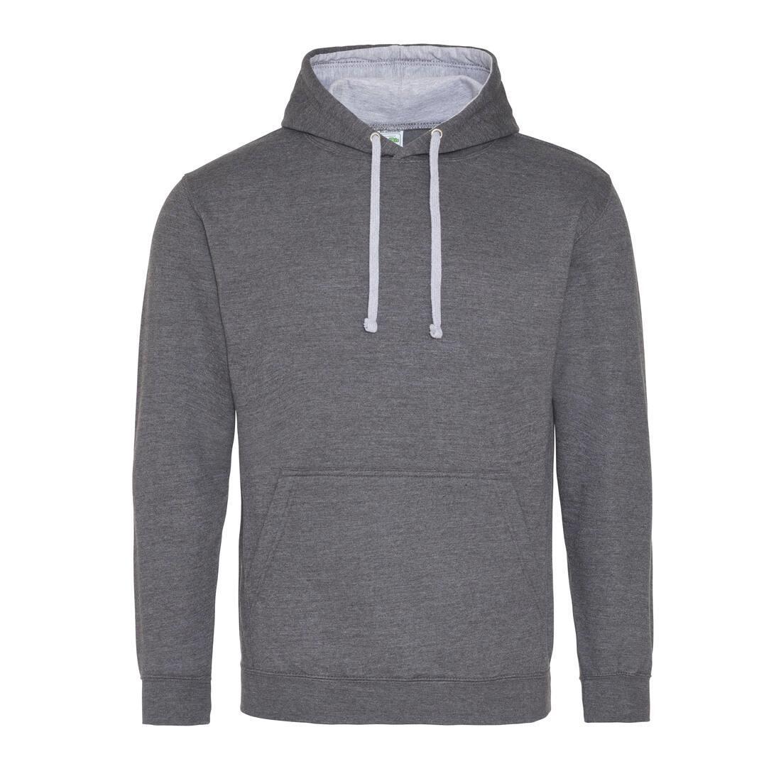 Hoodie voor Heren charcoal / heather grey perfect voor bedrukking met foto, logo, of tekst