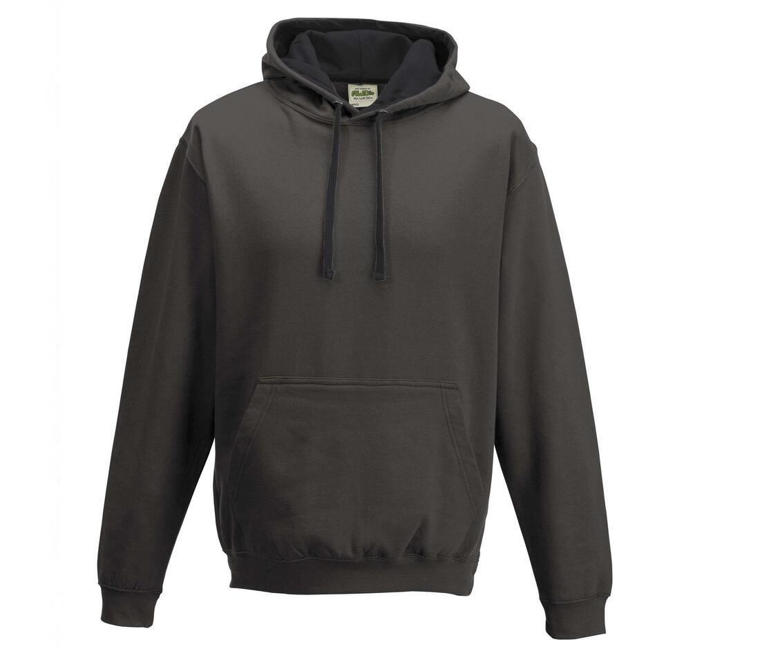 Hoodie voor Heren charcoal/jet black perfect voor bedrukking met foto, logo, of tekst