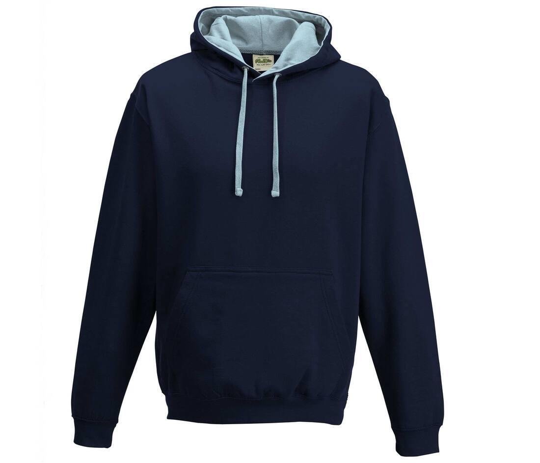 Hoodie voor Heren french navy/sky blue perfect voor bedrukking met foto, logo, of tekst