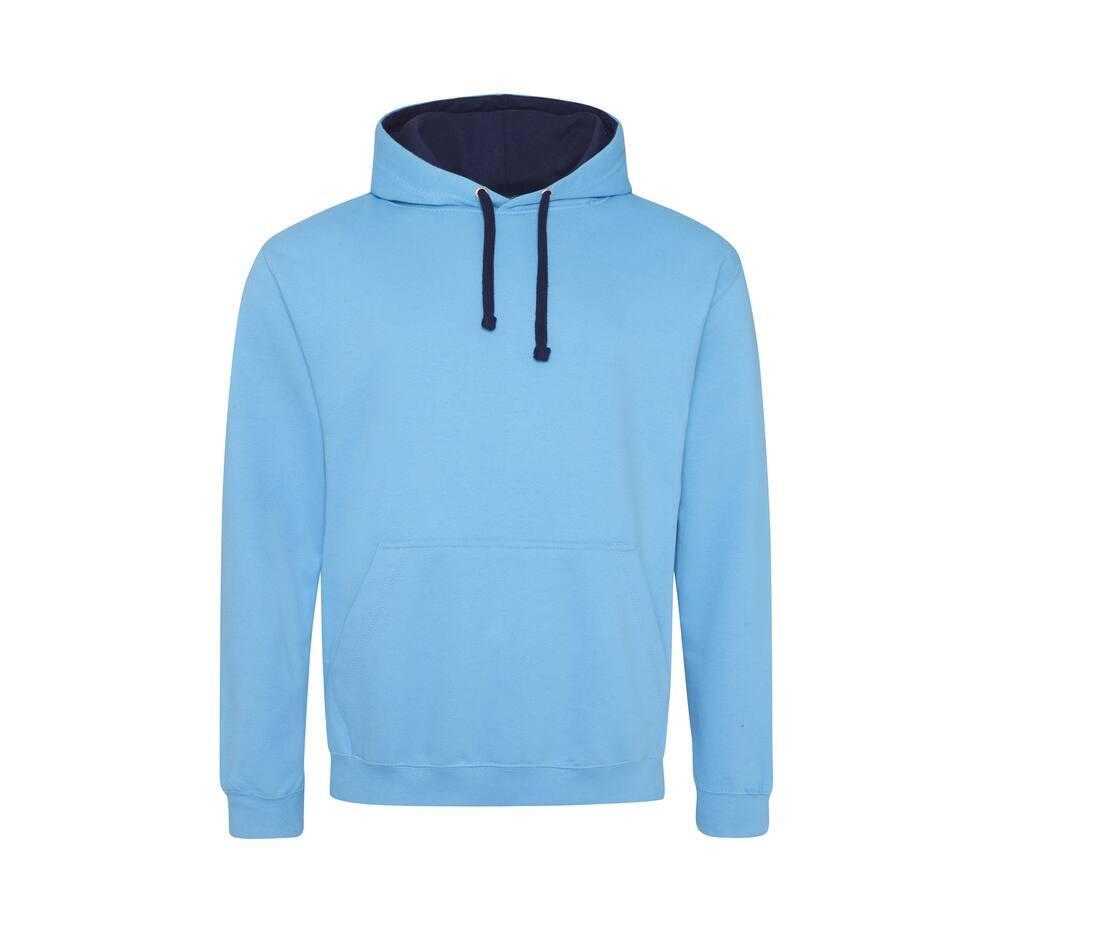 Hoodie voor Heren hawaiian blue/oxford navy perfect voor bedrukking met foto, logo, of tekst