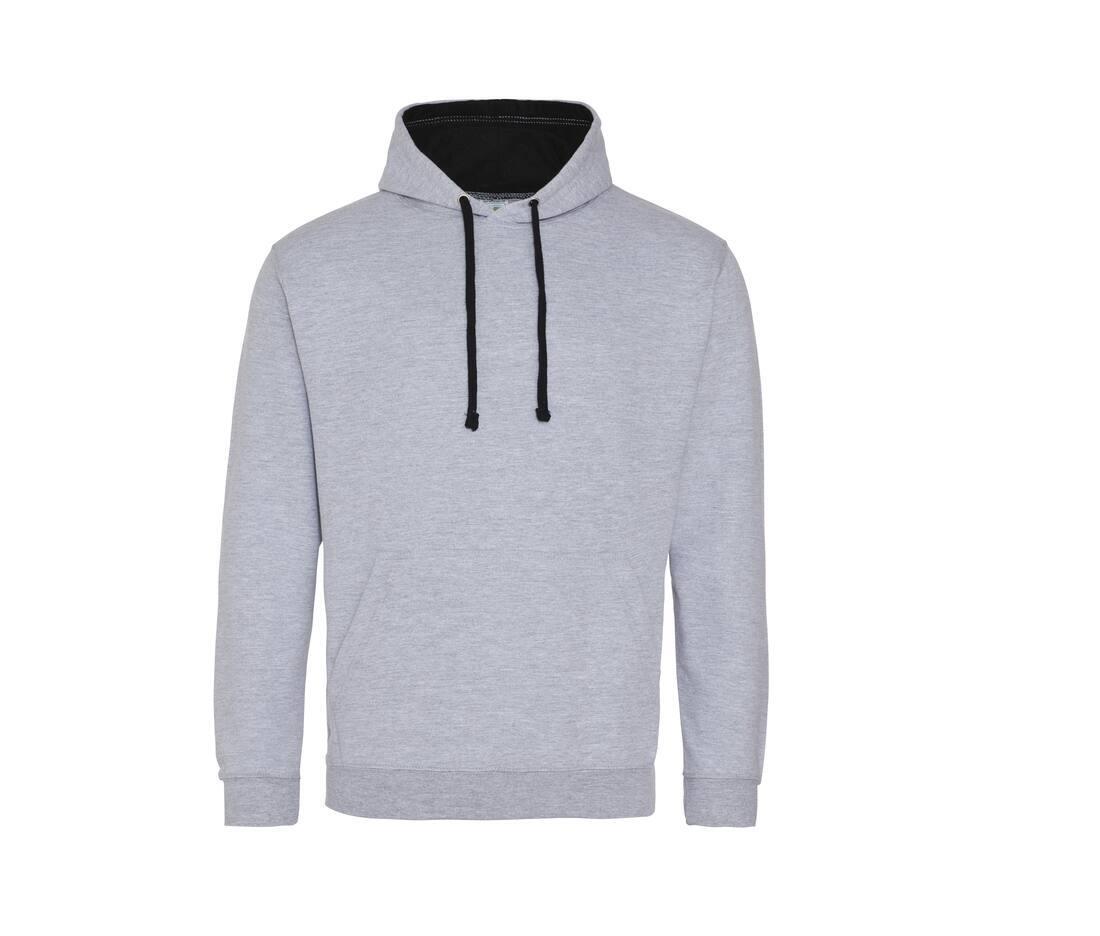 Hoodie voor Heren heather grey/jet black perfect voor bedrukking met foto, logo, of tekst