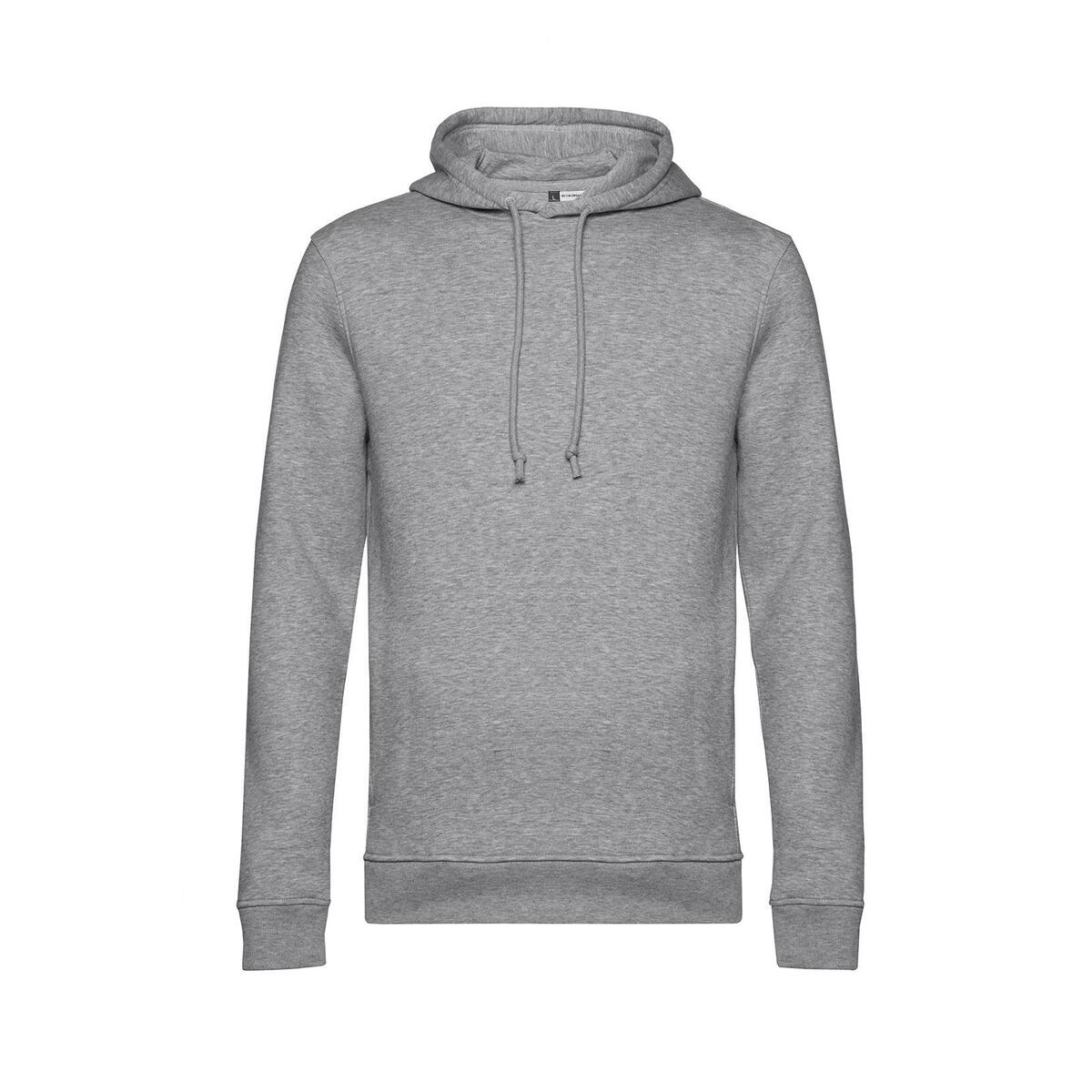 Hoodie voor heren heide grijs Duurzaam bedrukbaar te personaliseren