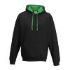 Hoodie voor Heren jet black/kelly green perfect voor bedrukking met foto, logo, of tekst