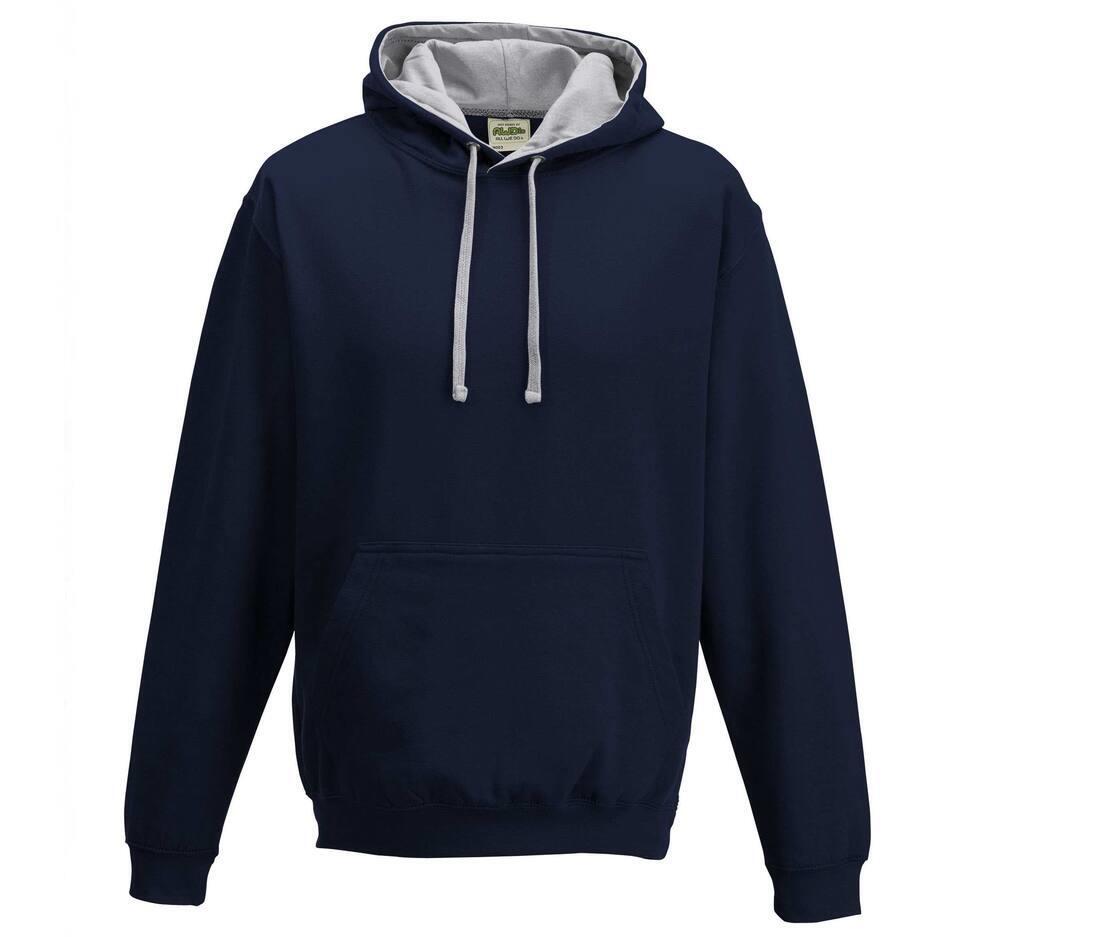 Hoodie voor Heren new french navy/heather grey perfect voor bedrukking met foto, logo, of tekst