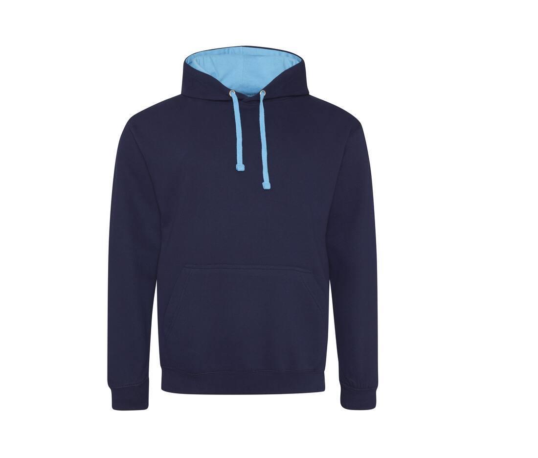 Hoodie voor Heren oxford blauw met Hawaii blauw perfect voor bedrukking met foto, logo, of tekst