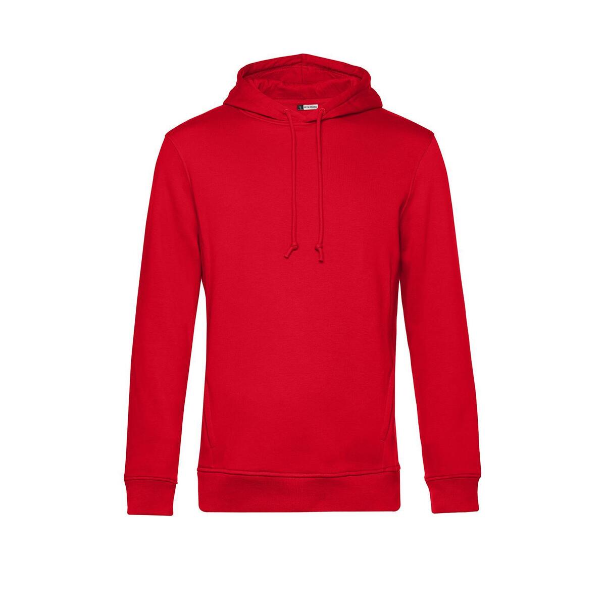 Hoodie voor heren rood Duurzaam bedrukbaar te personaliseren