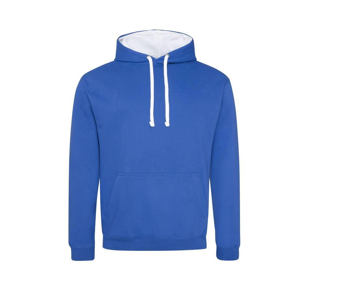 Hoodie voor Heren royal blue/arctic white perfect voor bedrukking met foto, logo, of tekst