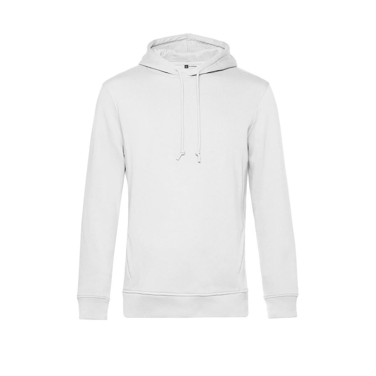 Hoodie voor heren wit Duurzaam bedrukbaar te personaliseren