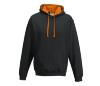 Hoodie voor Heren zwart met oranje crush perfect voor bedrukking met foto, logo, of tekst