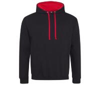 Zwarte Zwarte Hoodie Met Rode Roos En Uitsparingen Op De Mouwen main image 0