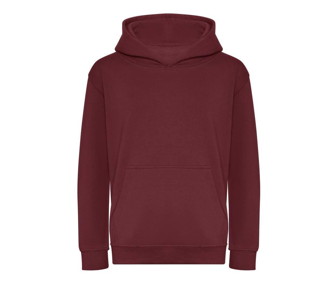 Hoodie voor kinderen duurzaam bordeaux perfect te bedrukken met logo, tekst of foto